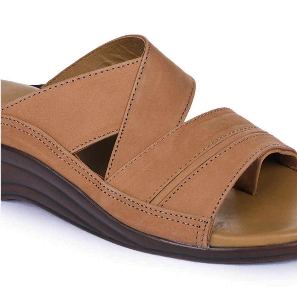 Coolers Casual Brown Slippers For Men 7123-79 By Liberty