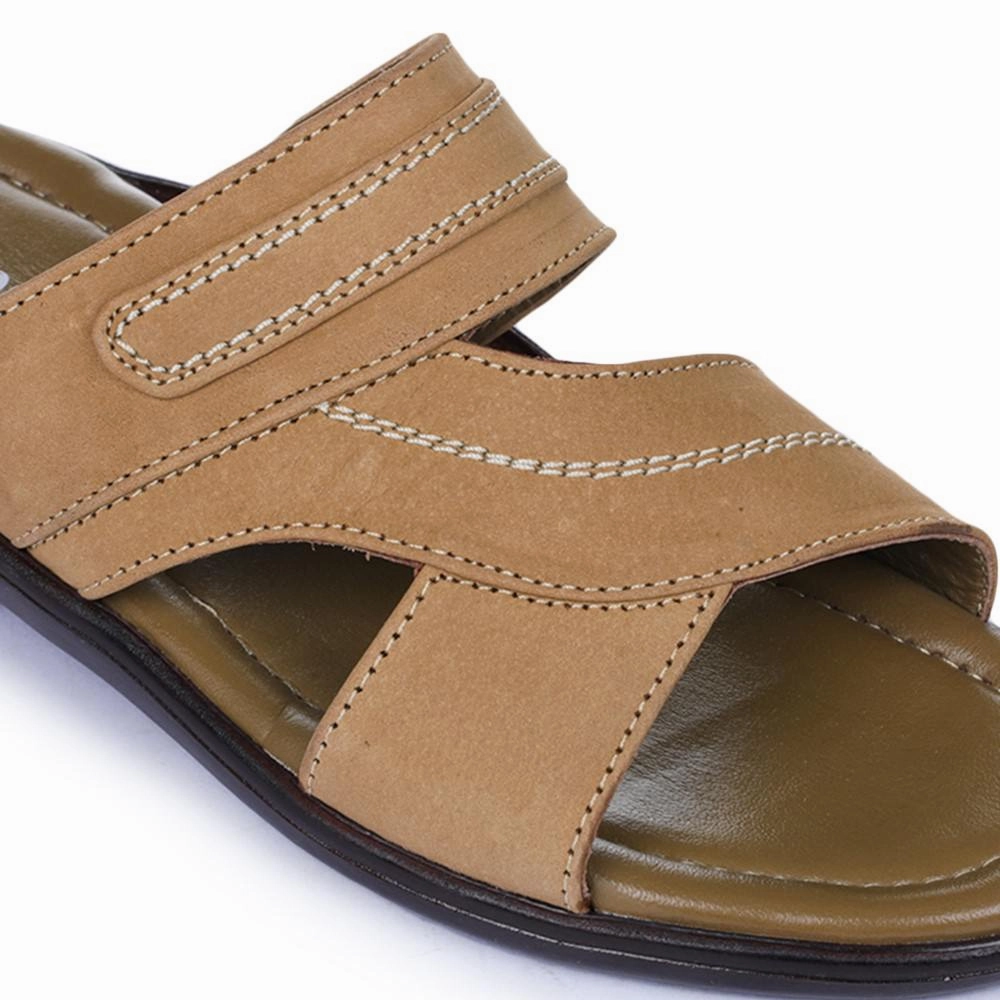 Coolers Casual Brown Slippers For Men 7153-37 By Liberty