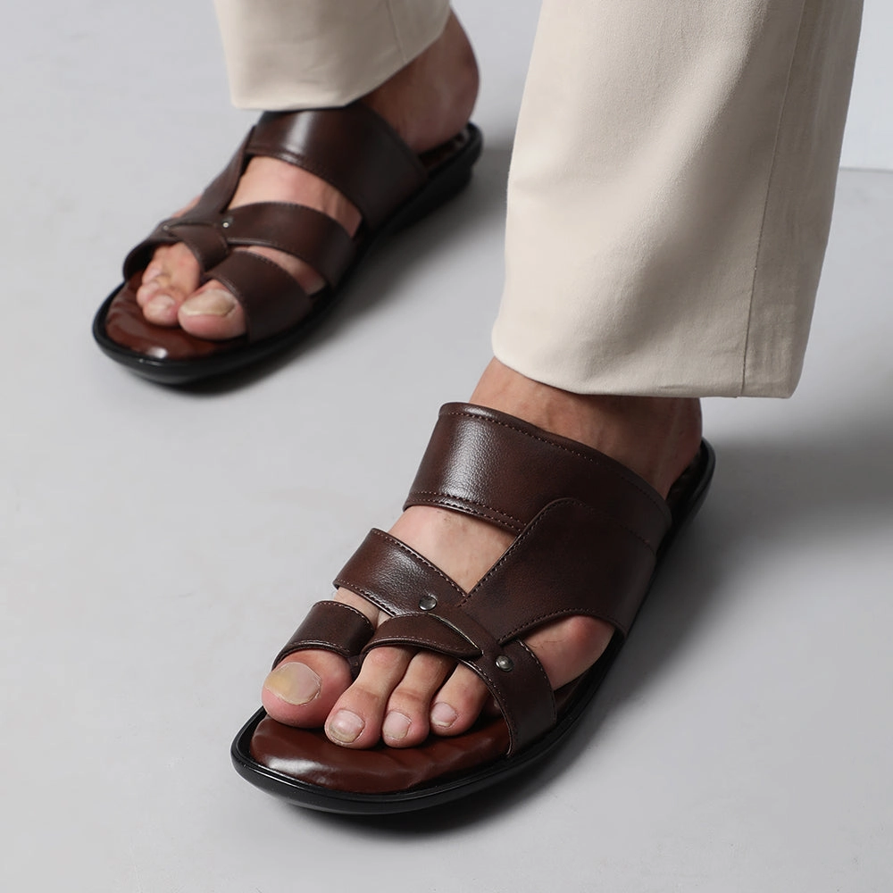 Coolers Casual Brown Slippers For Men TRL-113 By Liberty