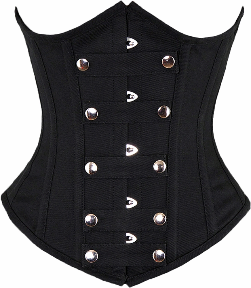 Cotton Romantic Curve Longline Underbust Corset with Snaps : CS-345