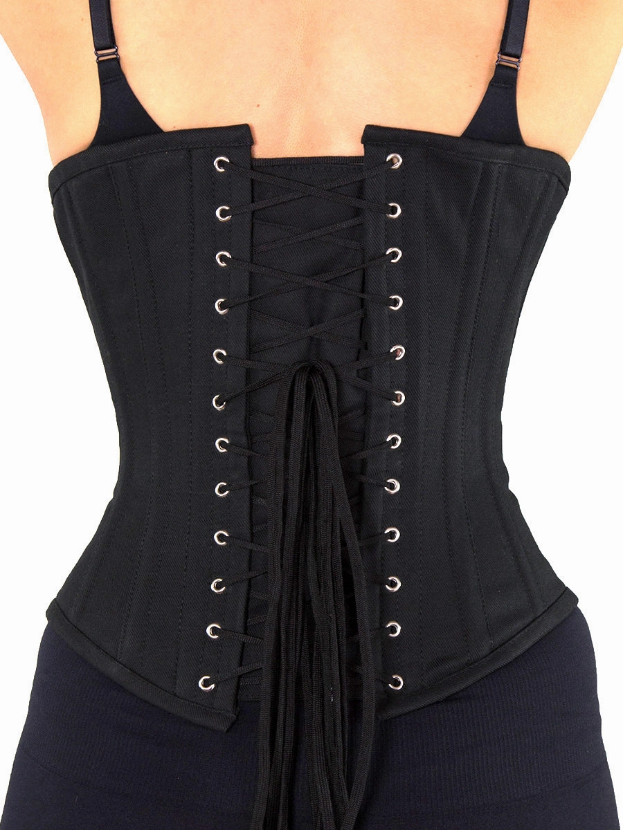 Cotton Romantic Curve Longline Underbust Corset with Snaps : CS-345