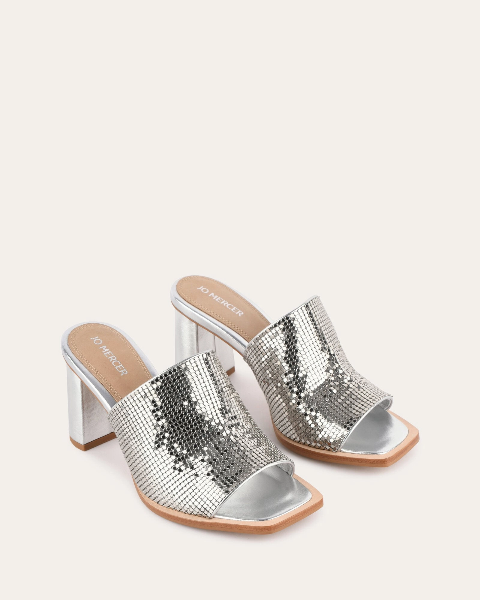 CUPID HIGH HEEL SANDALS SILVER