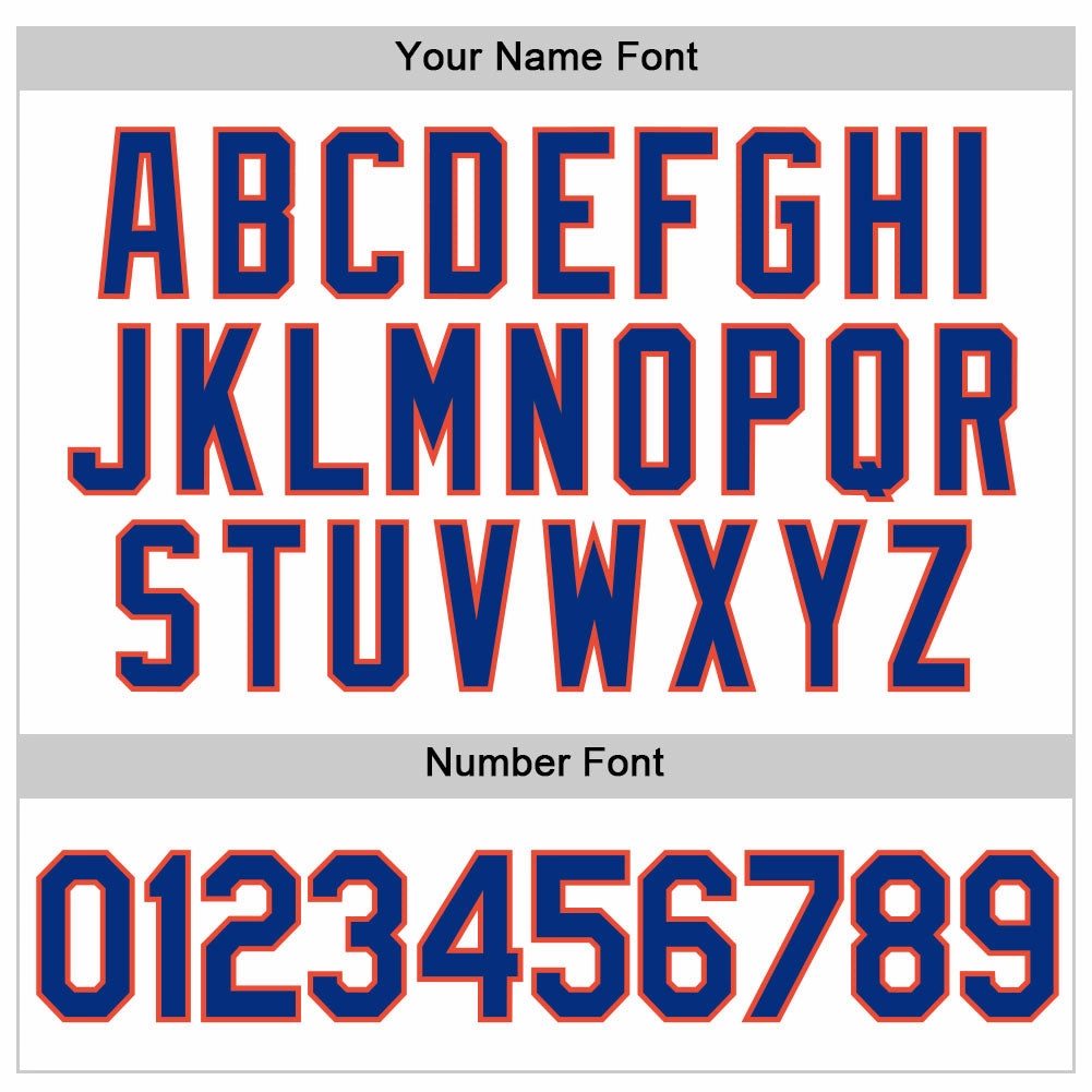 Custom White Royal Pinstripe Royal-Orange Authentic Basketball Jersey