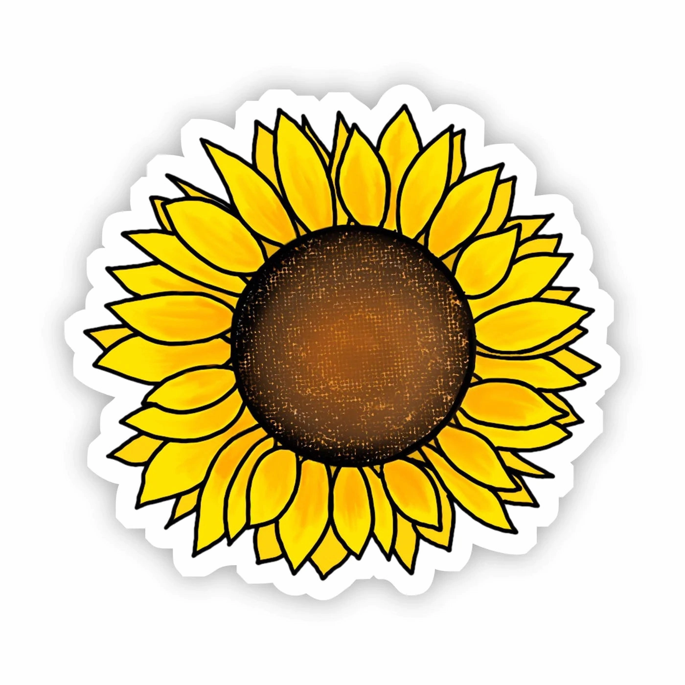 Cute Sunflower Sticker - Yellow