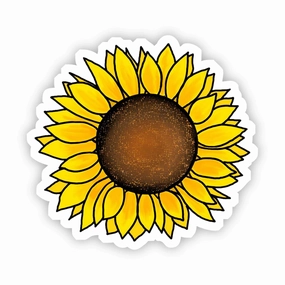 Cute Sunflower Sticker - Yellow