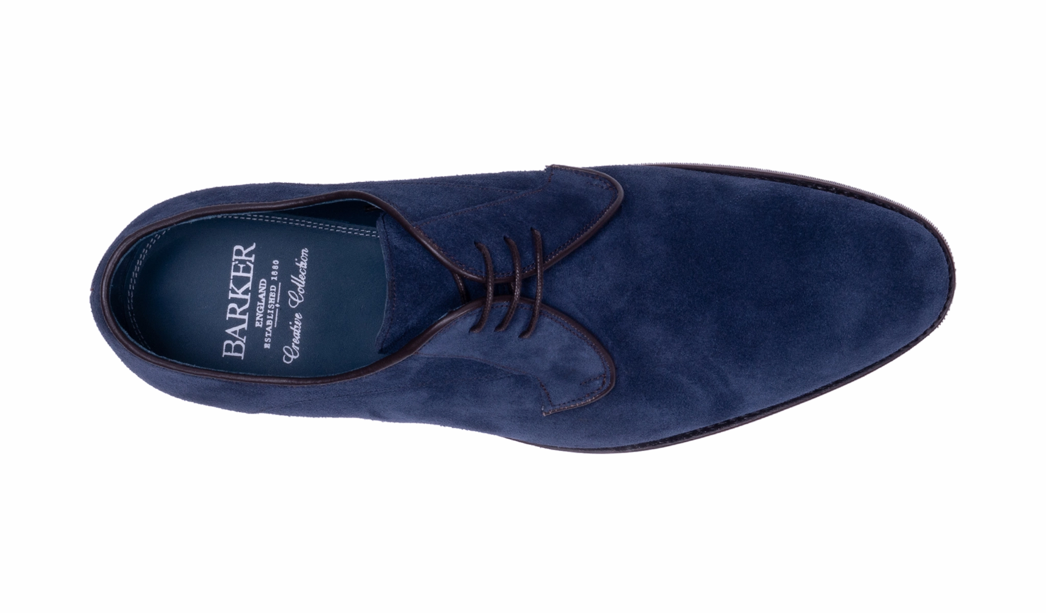 Derby - Navy Suede