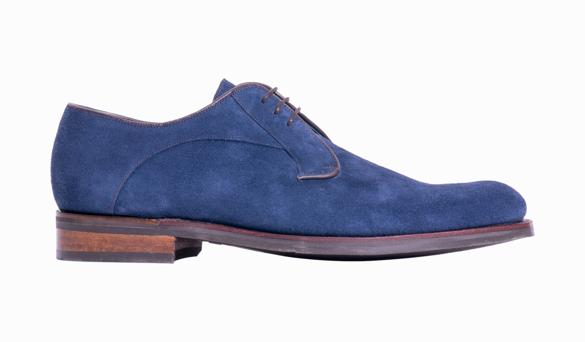 Derby - Navy Suede