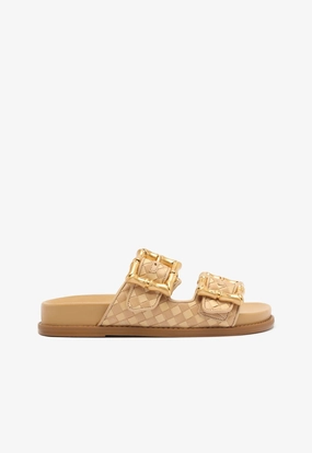 Enola Sporty Woven Leather Sandal