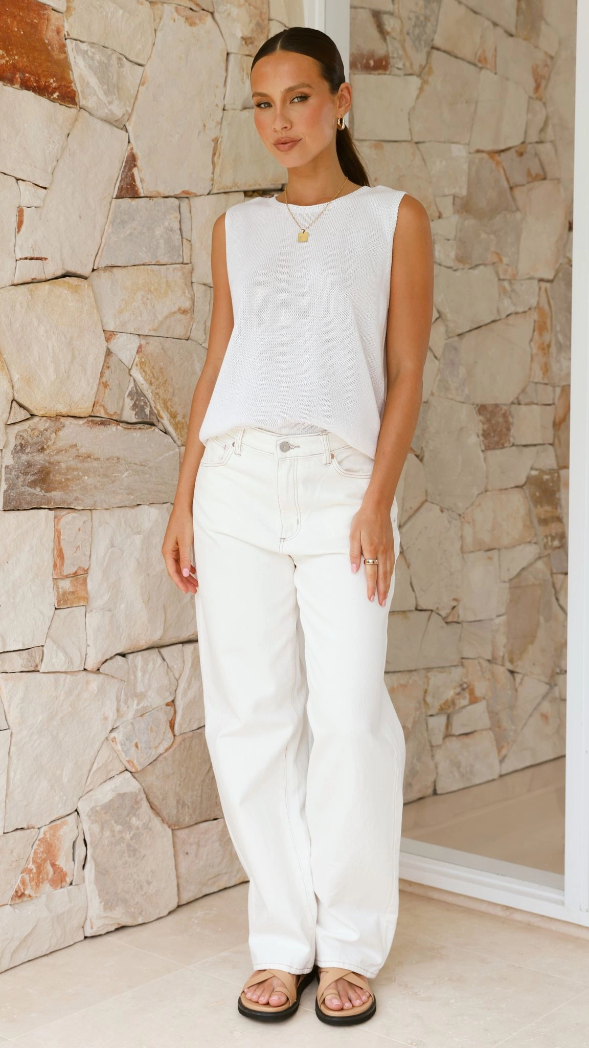 Fareeda Top - White