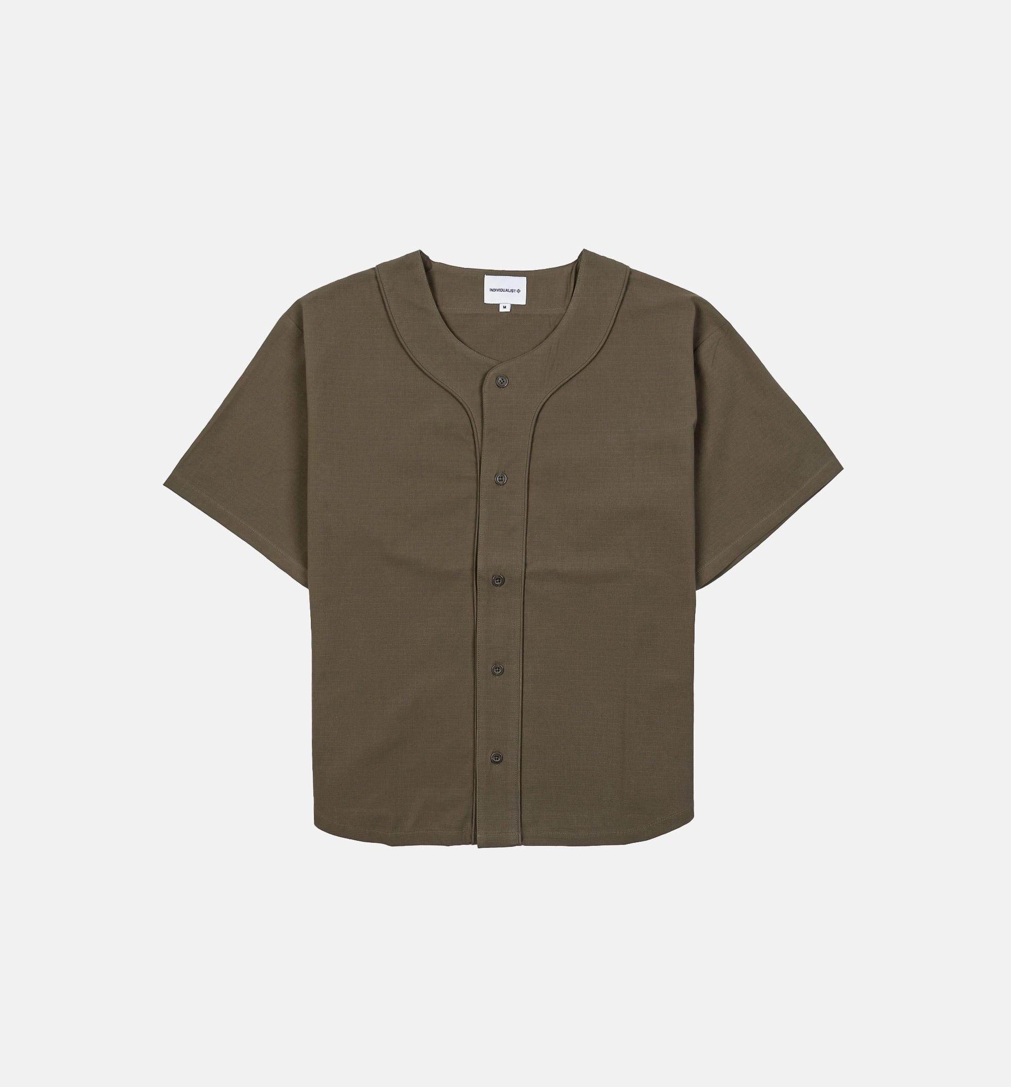 Field Day Baseball Mens Short Sleeve Shirt - Olive