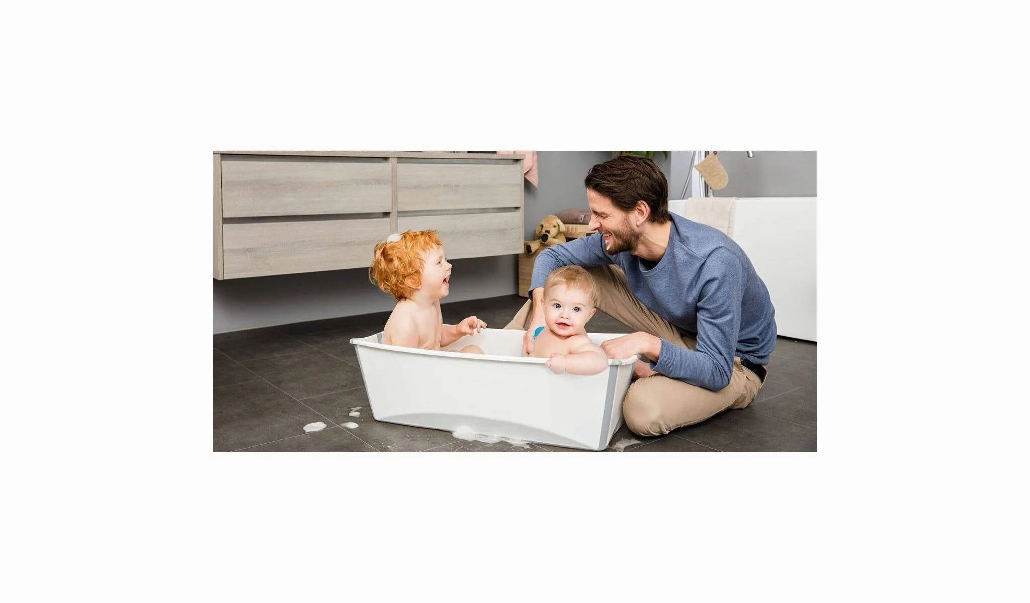 Flexi Baby Bath Bundle - White - XL (Floor Model)