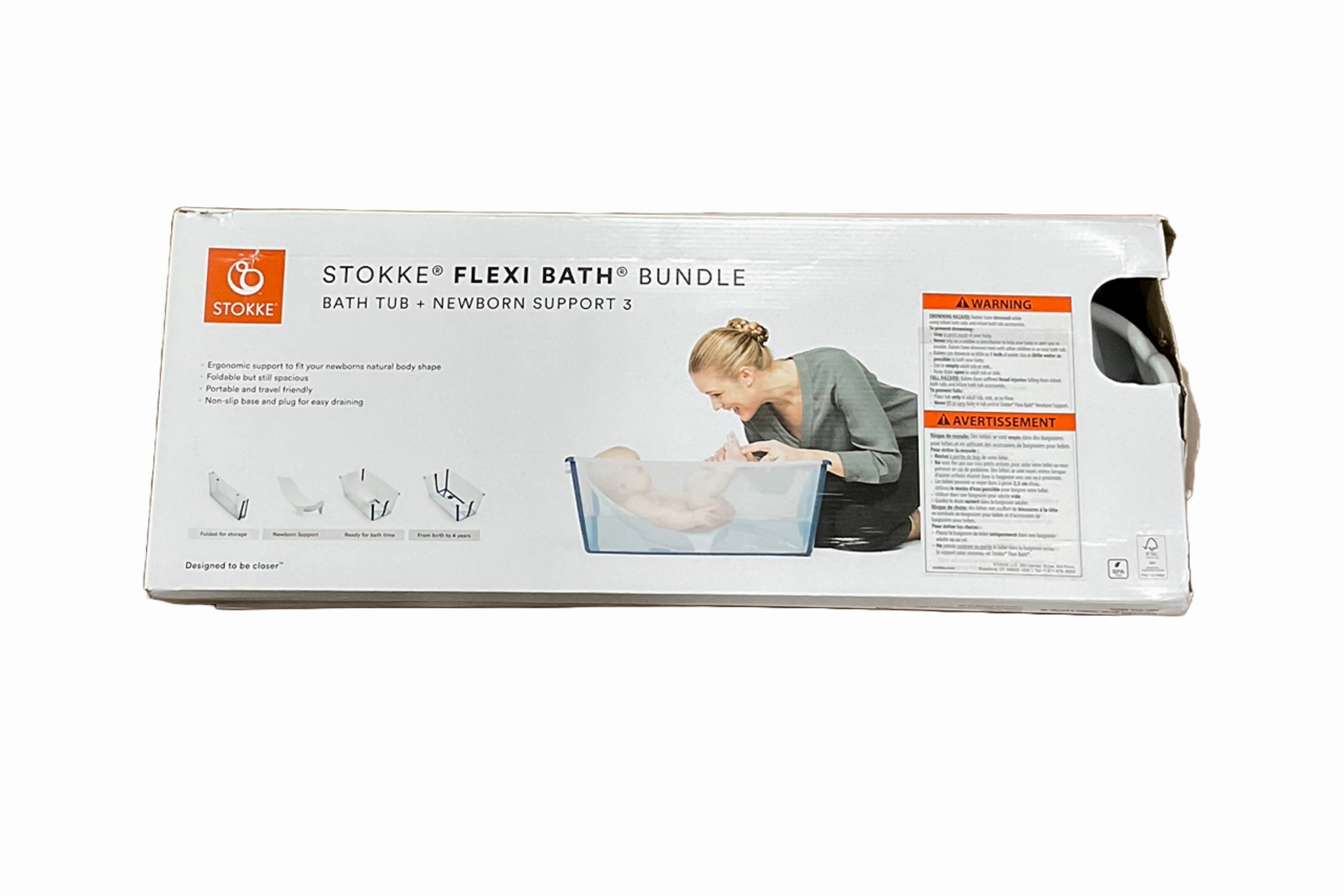 Flexi Baby Bath Bundle - White - XL
