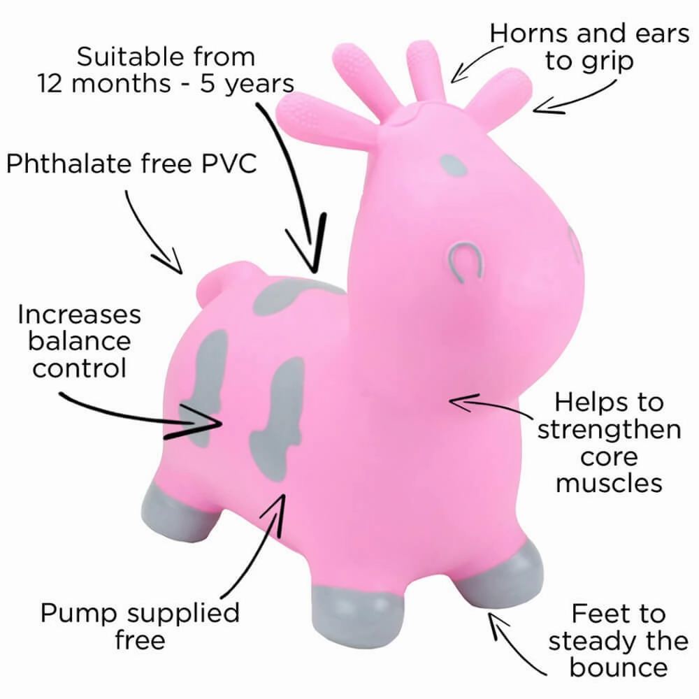 Happy Hopperz Pink Cow