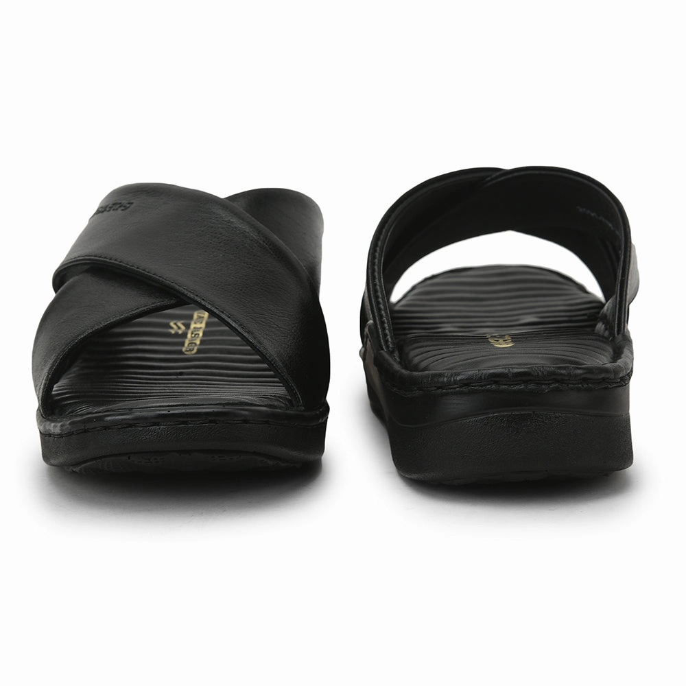 Healers Casual Slippers For Men (Black) 2191-700 By Liberty