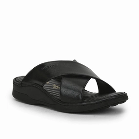 Healers Casual Slippers For Men (Black) 2191-700 By Liberty