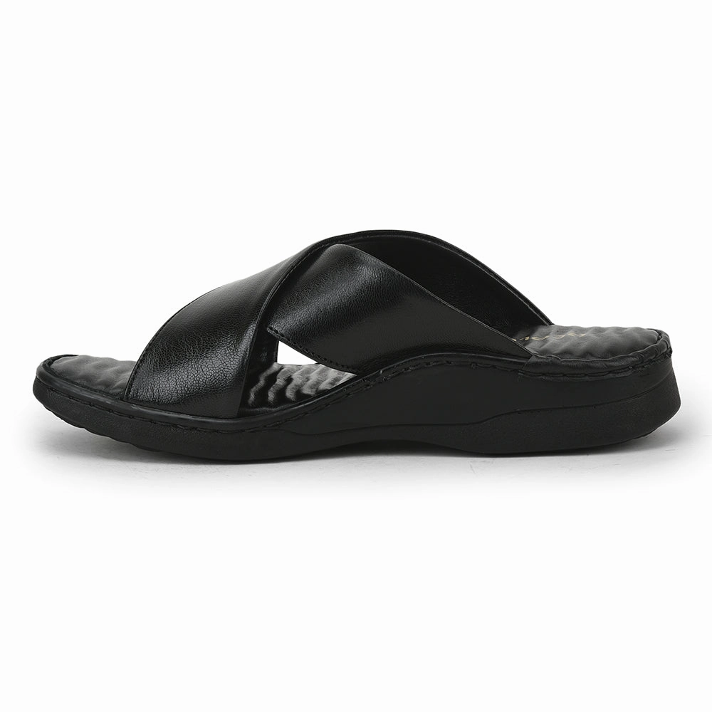 Healers Casual Slippers For Men (Black) 2191-700 By Liberty