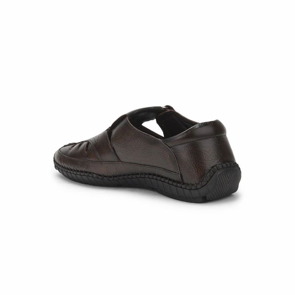 Healers Tan Casual Buckle Sandal For Men JPL-205 By Liberty