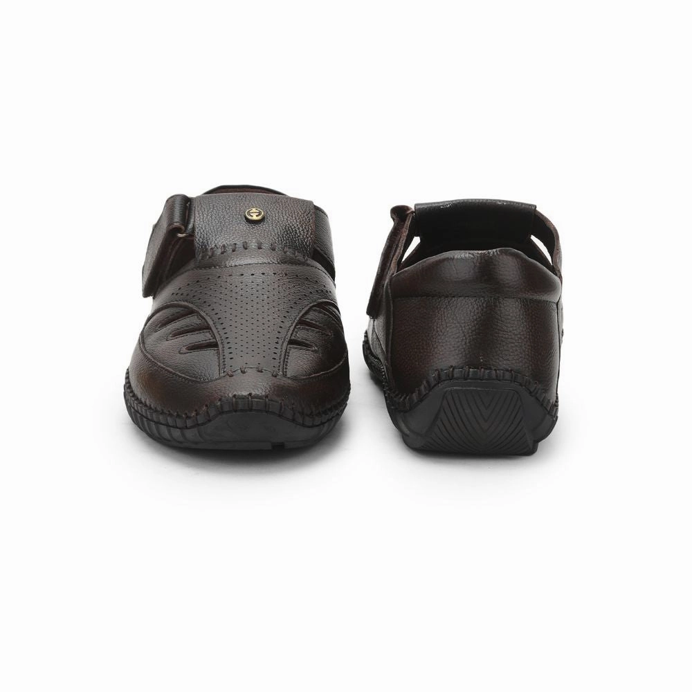 Healers Tan Casual Buckle Sandal For Men JPL-205 By Liberty