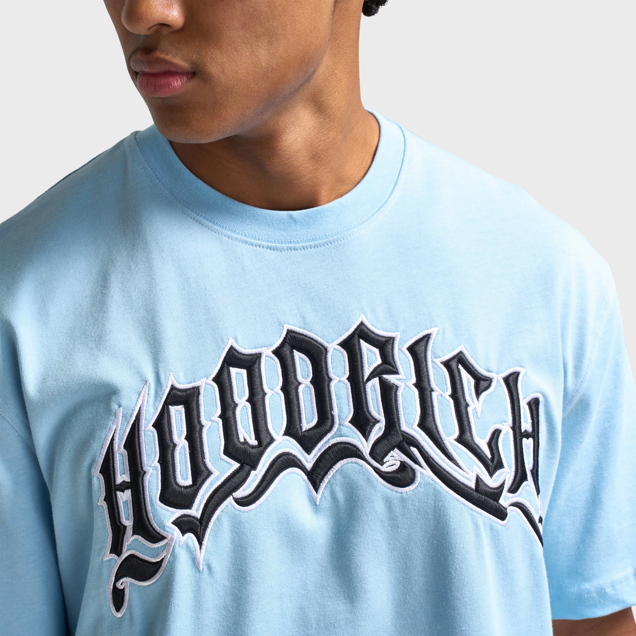 Hoodrich Ritual Embroidered T-Shirt Clear Sky / Black