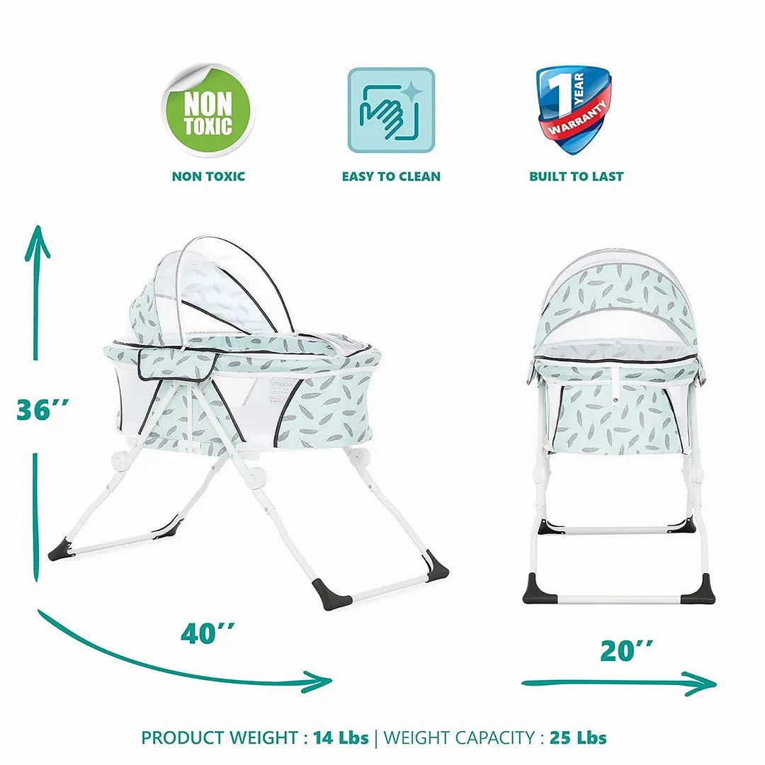 Karley Plus Portable Bassinet - Ice Blue