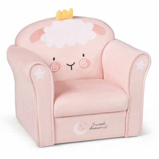 Kids Lamb Sofa Children Armrest Couch