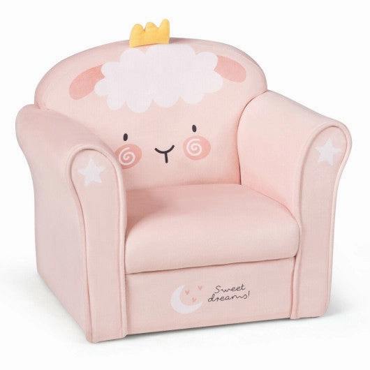 Kids Lamb Sofa Children Armrest Couch