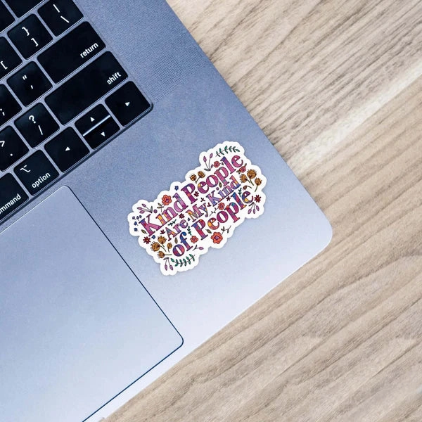 Kind People Are My Kind Of People Sticker - Floral