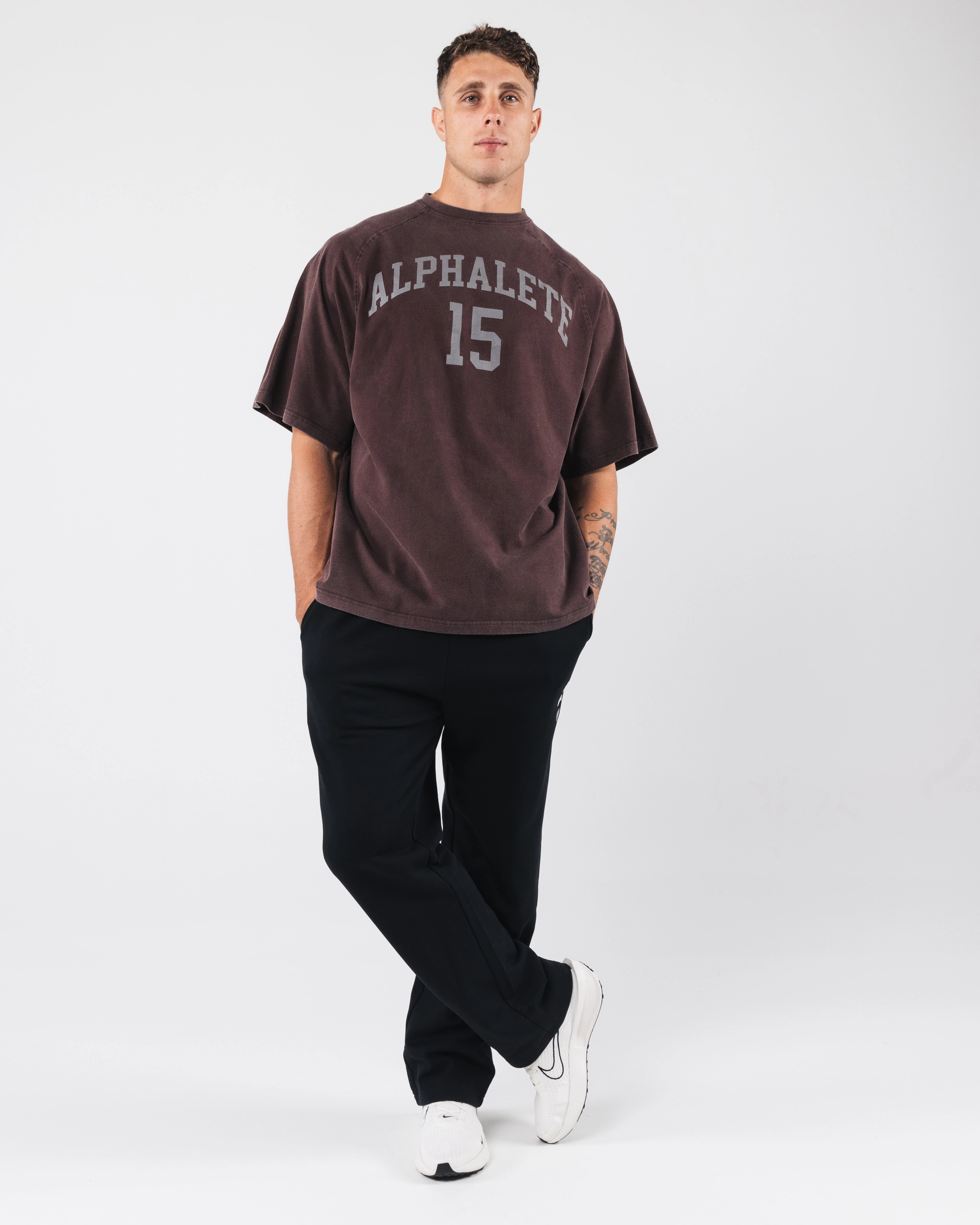 League Box Tee - Deep Mauve