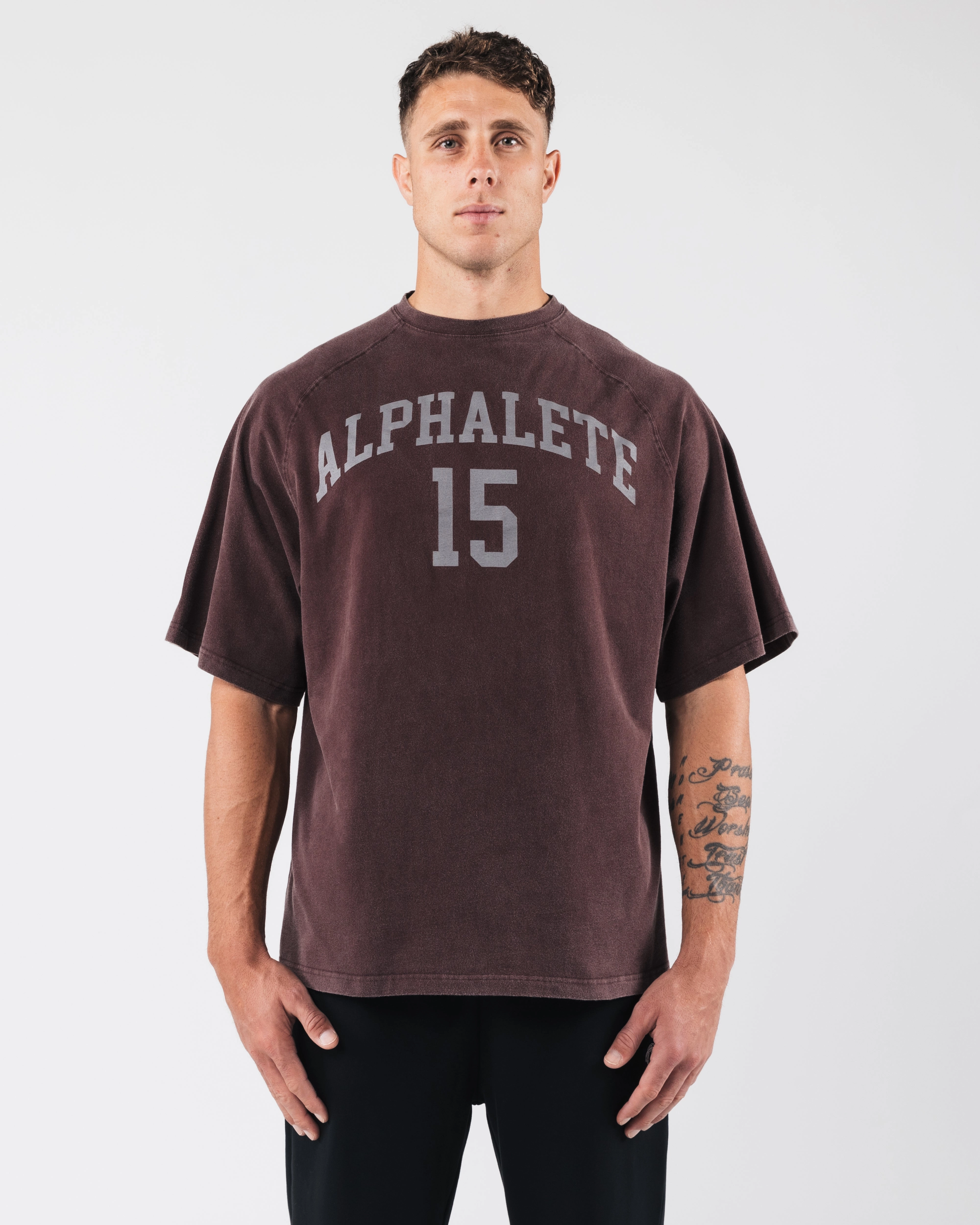 League Box Tee - Deep Mauve