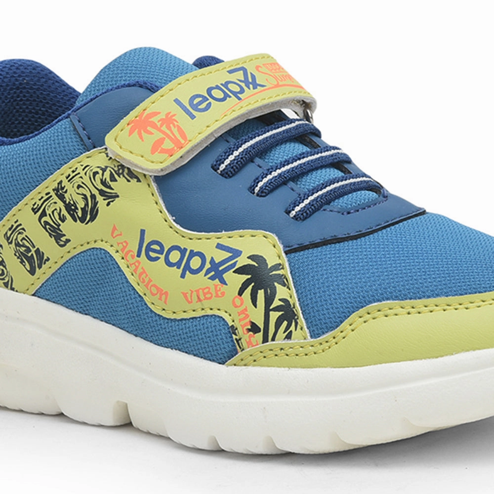 Leap7x Blue Sports Slip-on Walking Shoes For Kids TURBO-1E By Liberty
