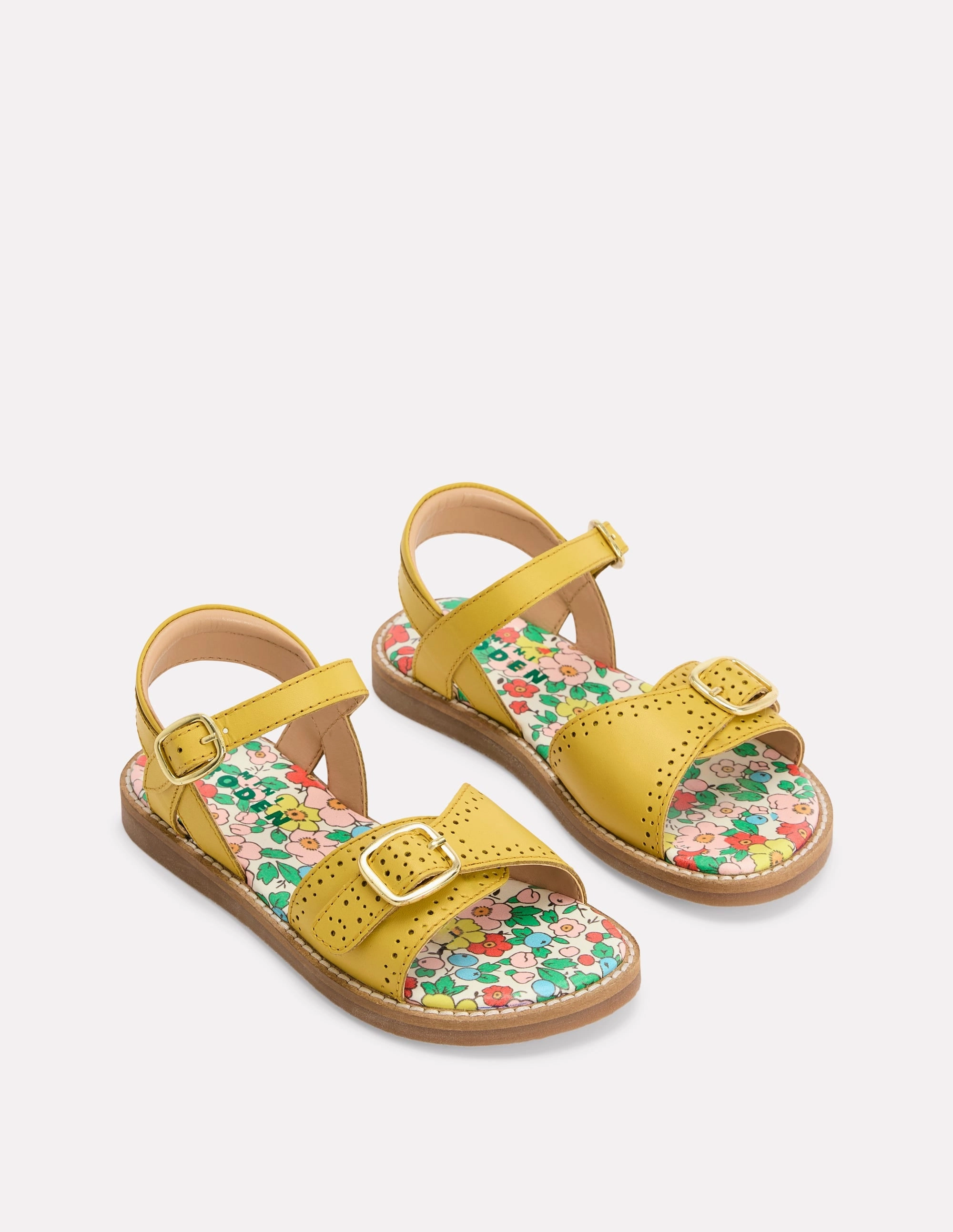 Leather Buckle Sandals-Passionfruit
