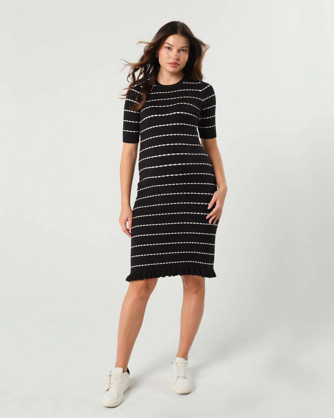 Louie Striped Knit Maternity & Nursing Dress