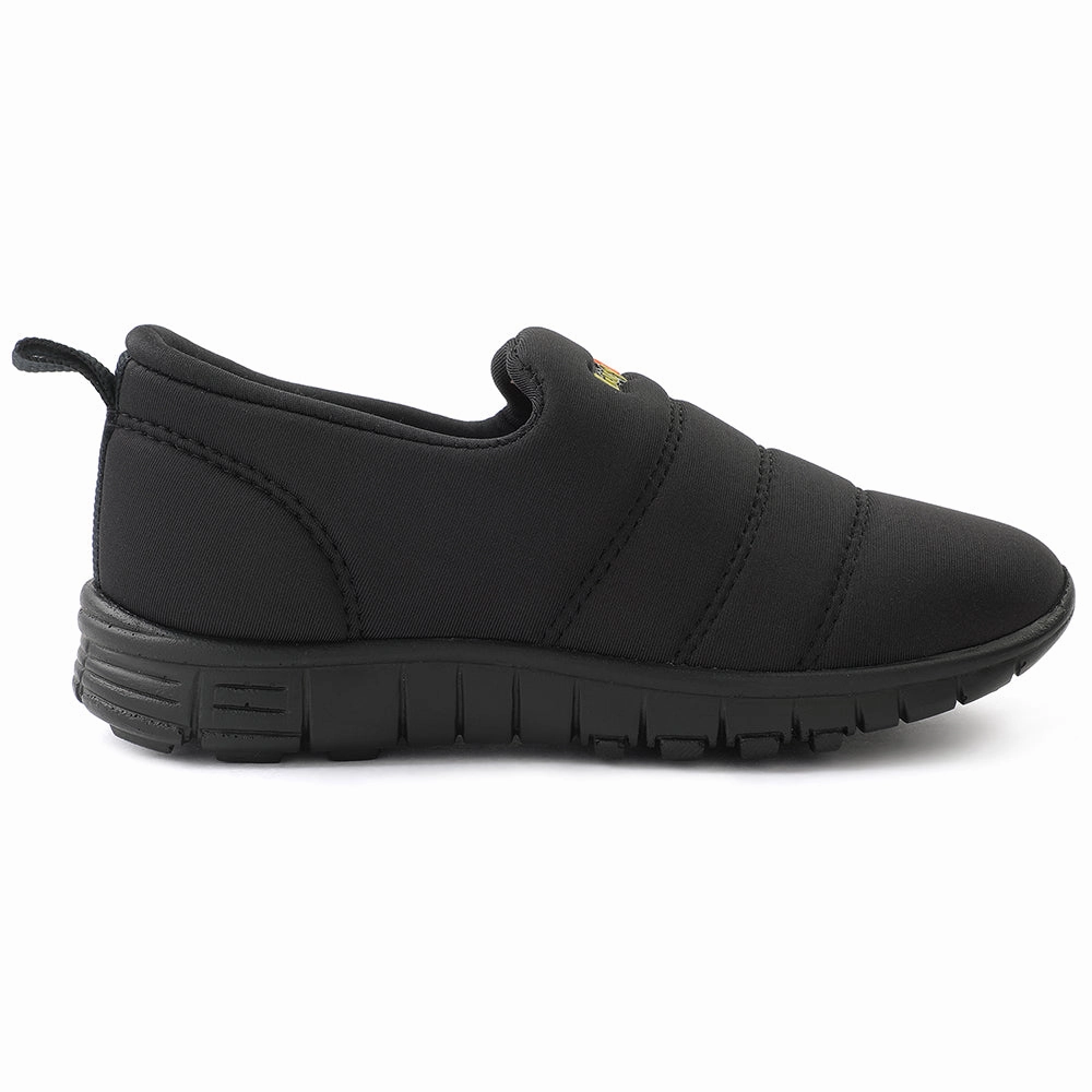Lucy&Luke Black Sports Non Lacing Walking Shoes For Kids 2123-34 By Liberty