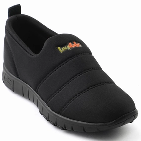 Lucy&Luke Black Sports Non Lacing Walking Shoes For Kids 2123-34 By Liberty