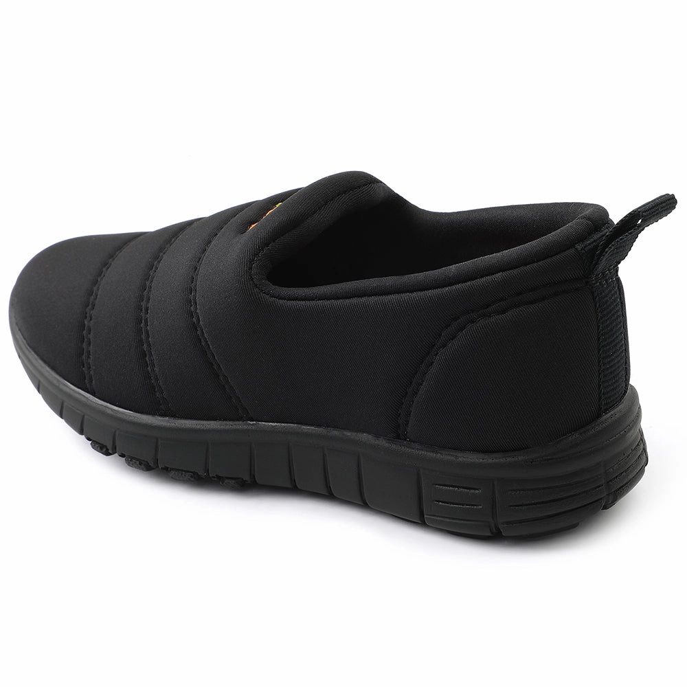 Lucy&Luke Black Sports Non Lacing Walking Shoes For Kids 2123-34 By Liberty