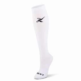 LxsGo ACTIVE Compression Socks for Men & Women 1 Pair White