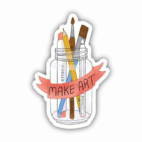 Make Art Sticker - Jar of Supplies