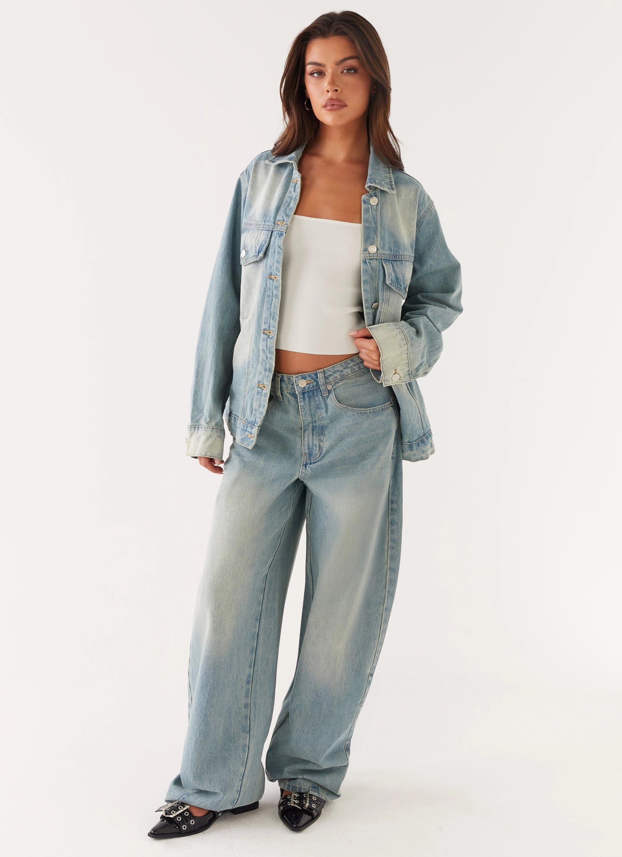 Maxwell Baggy Jeans - Washed Blue