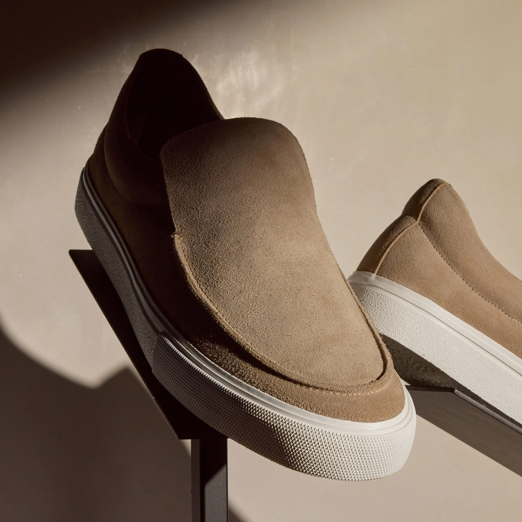 Men's Coastal Suede Slip On - Linen