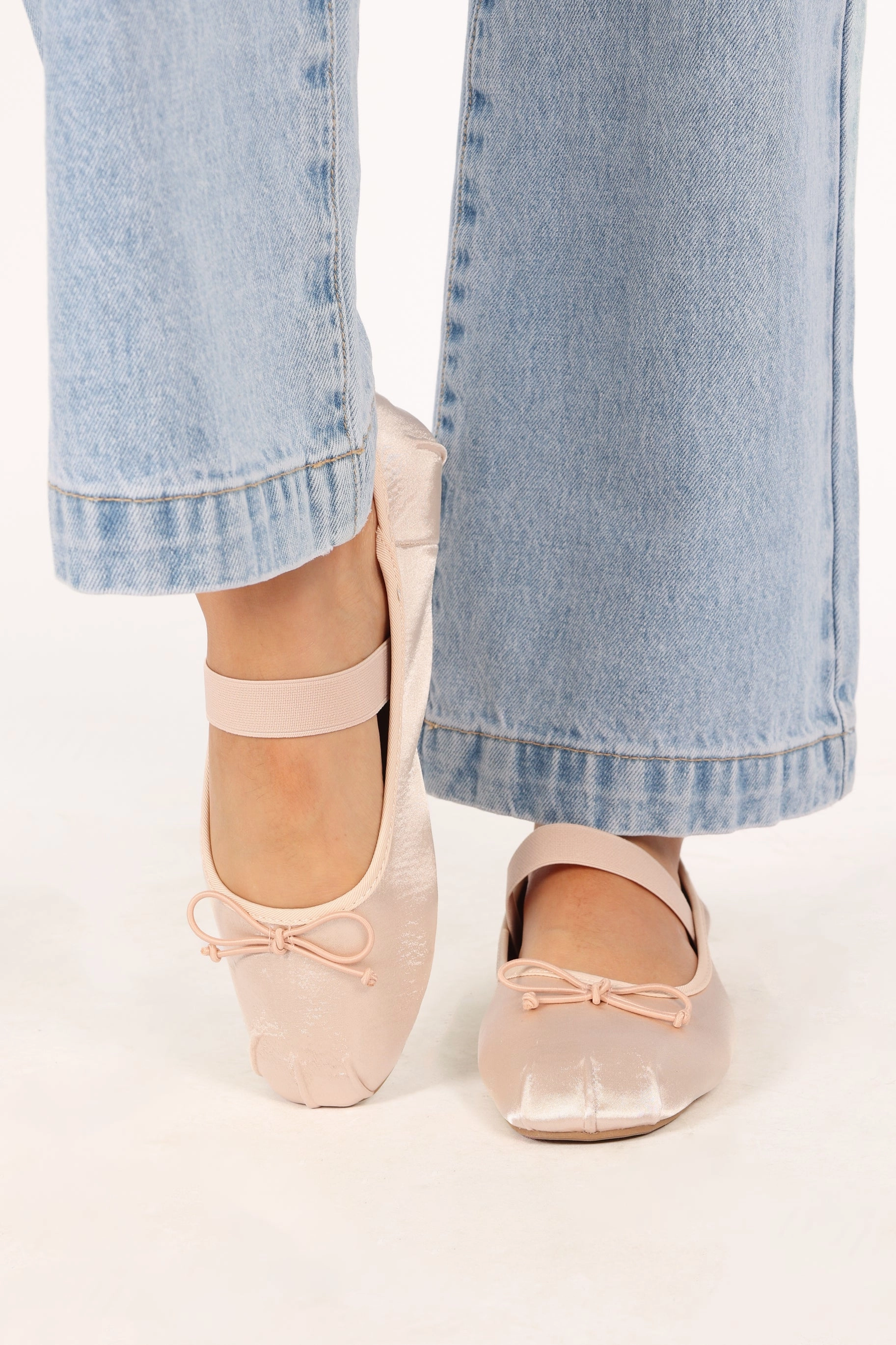 Mystic Ballet Flat - Blush Satin