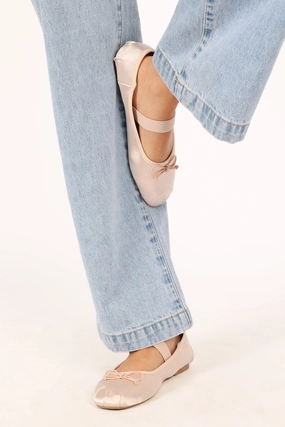 Mystic Ballet Flat - Blush Satin