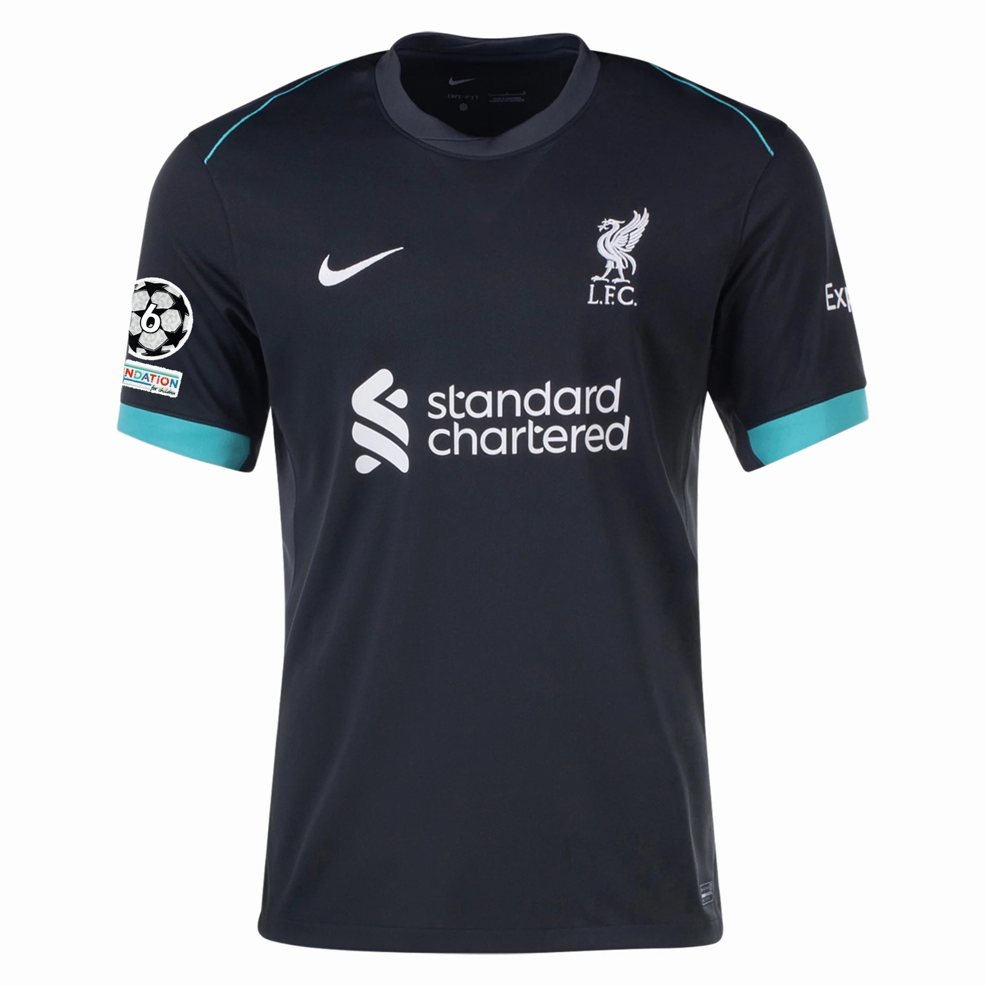 Nike Liverpool Alex Mac Allister Away Jersey w/ Champions League Patches 24/25 (Night Forest/Washed Teal)