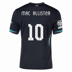 Nike Liverpool Alex Mac Allister Away Jersey w/ Champions League Patches 24/25 (Night Forest/Washed Teal)