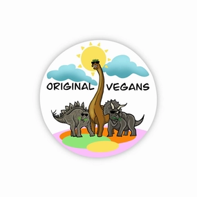 Original Vegans Dinosaurs Sticker - Multicolor