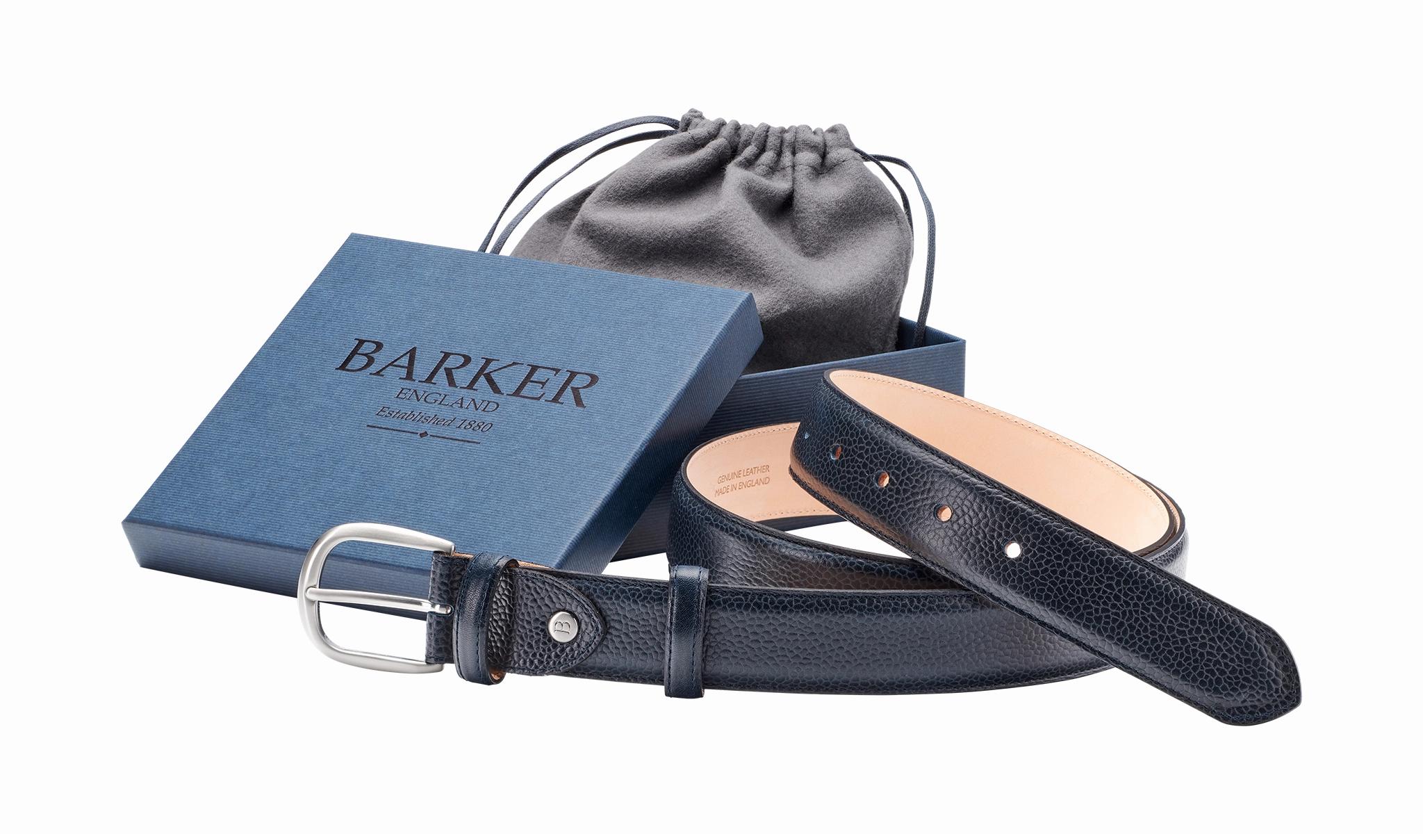 Plain Belt - Navy Grain