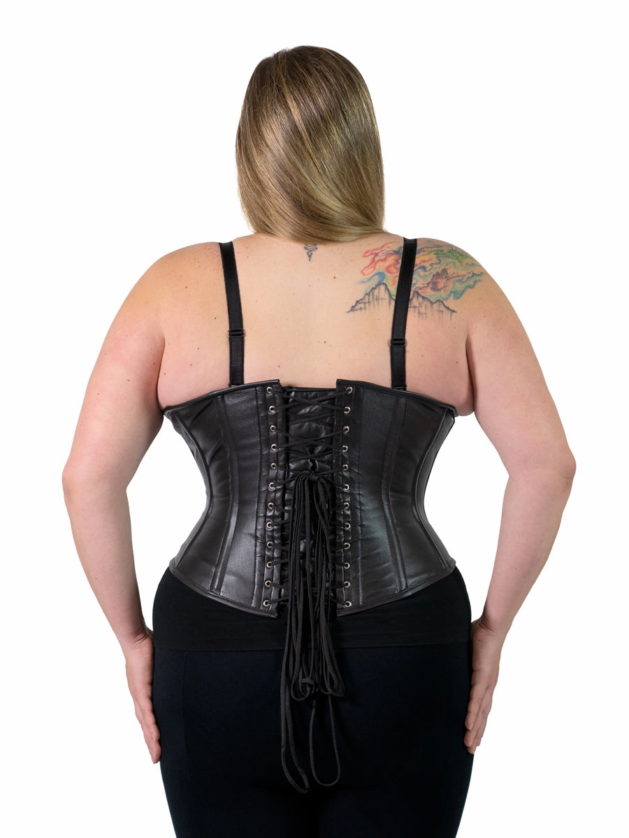 Plus Size Leather Romantic Curve Longline Underbust Corset : CS-345