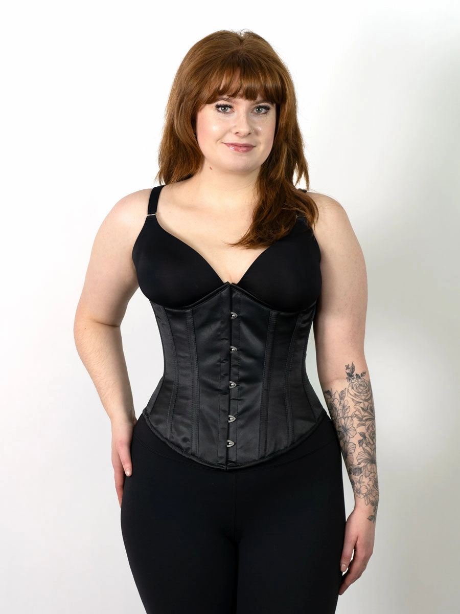 Plus Size Satin Romantic Curve Longline Underbust Corset : CS-345