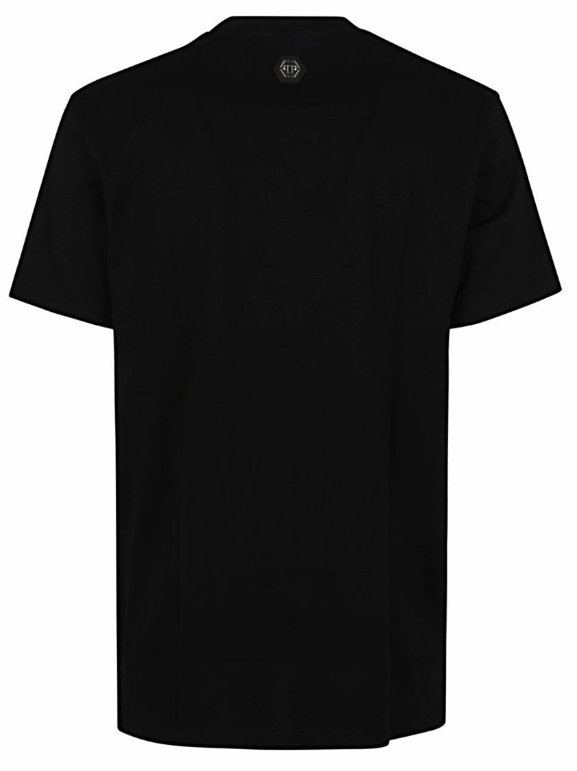 Round Neck Black Cotton T-Shirt