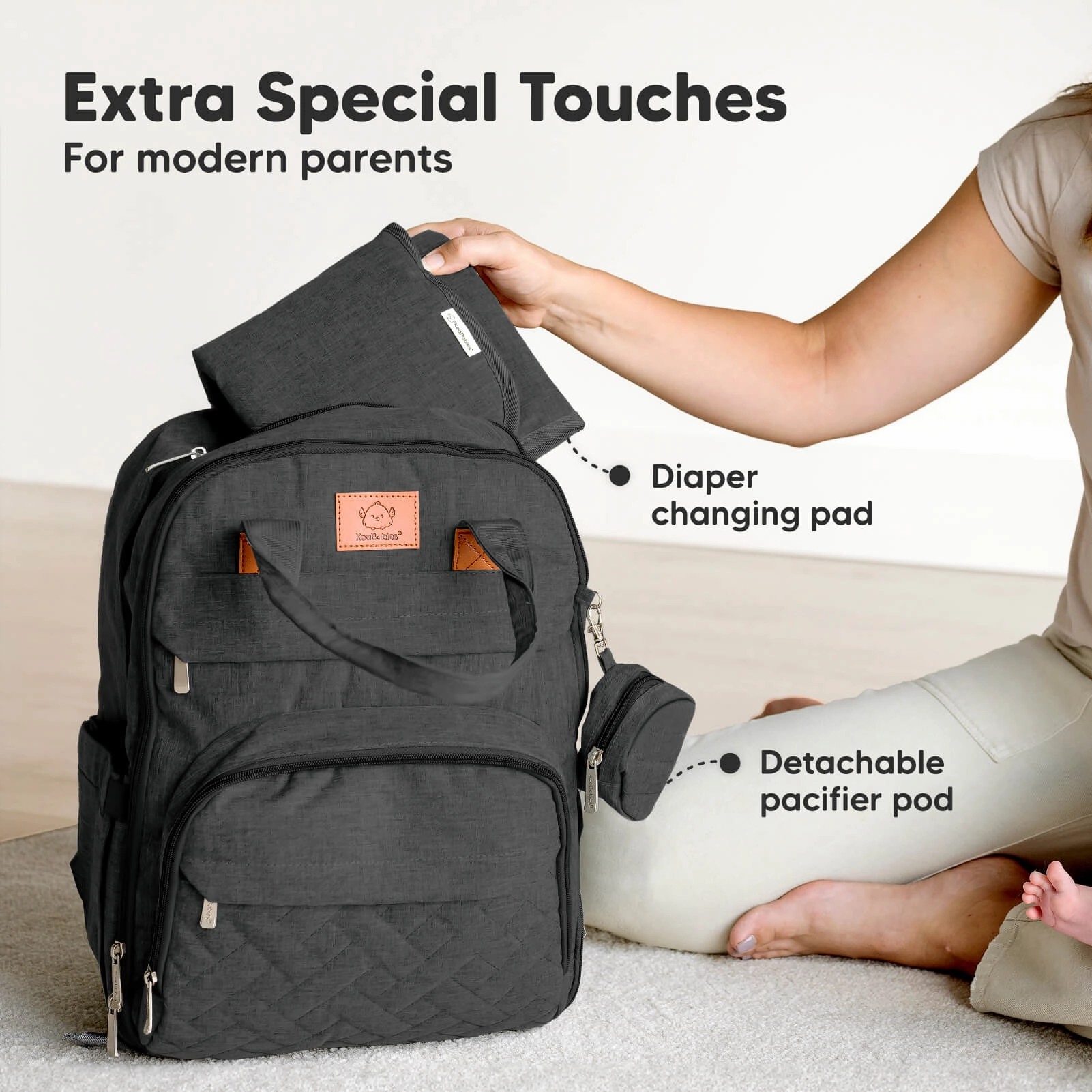 Rove Diaper Bag (Charcoal)
