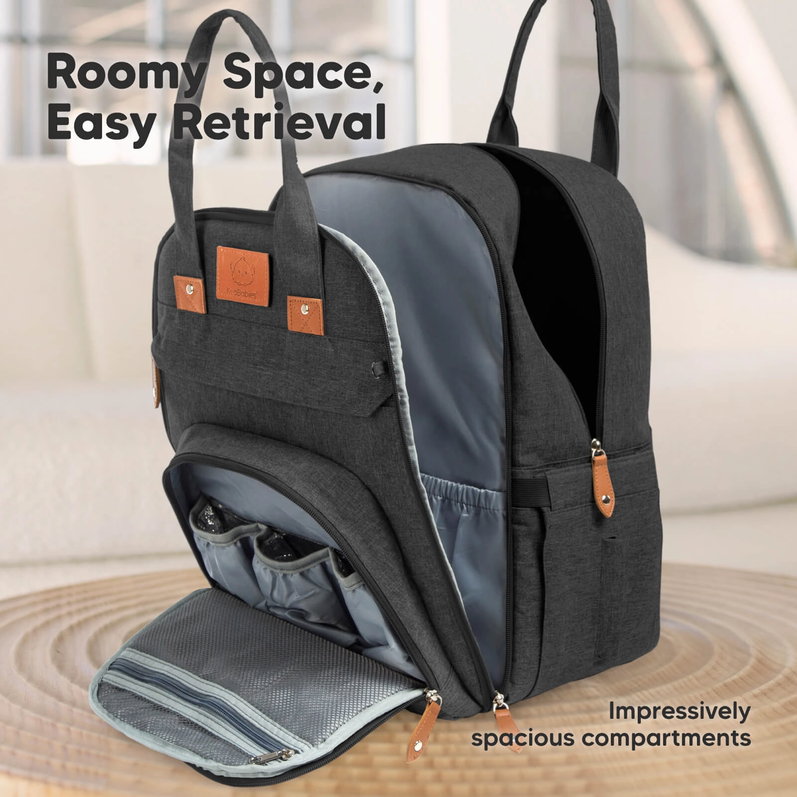 Rove Diaper Bag (Charcoal)